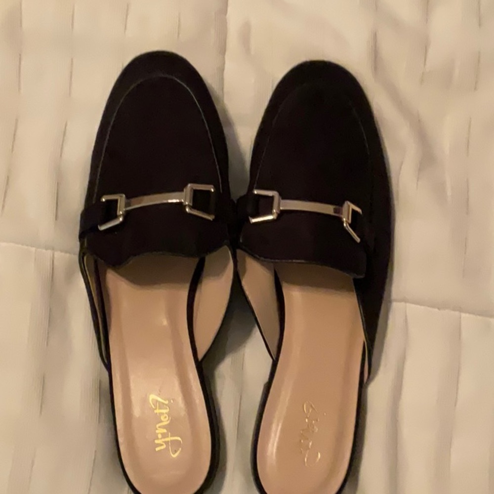 Woman’s suede mule shoes